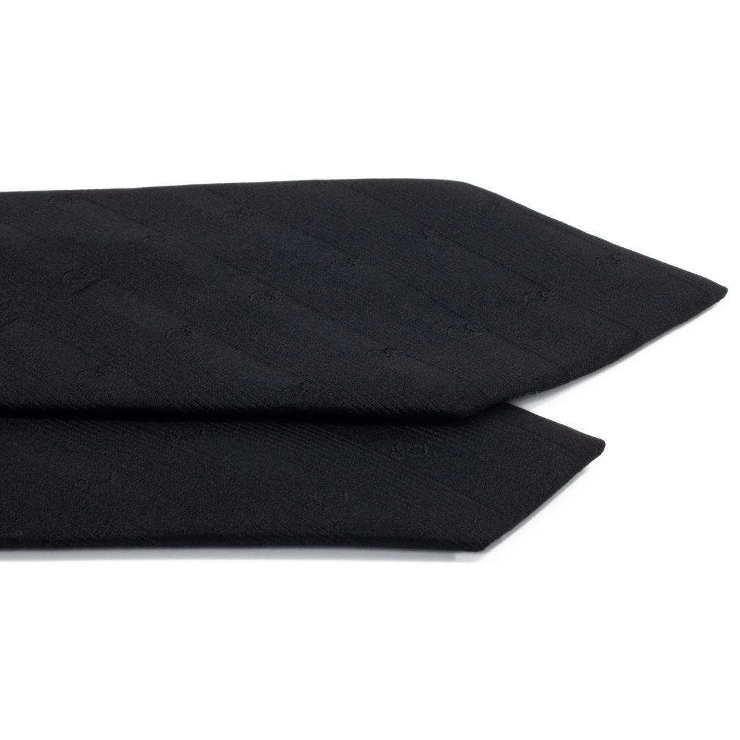 ディオール ネクタイ ジャガードタイ 黒 ブラック ストライプ ロゴ シンプル