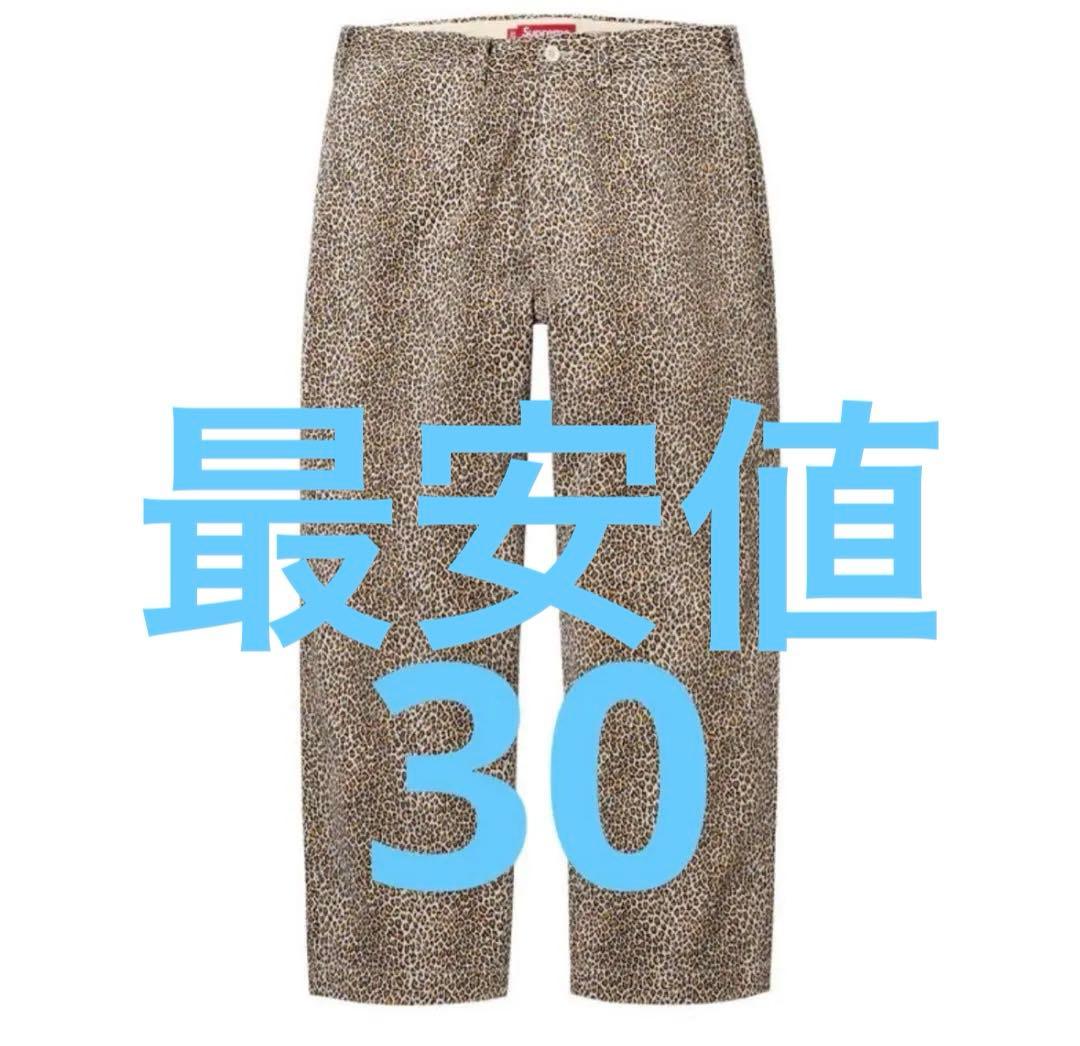 Supreme chino pants leopard 未使用　タグ付き30