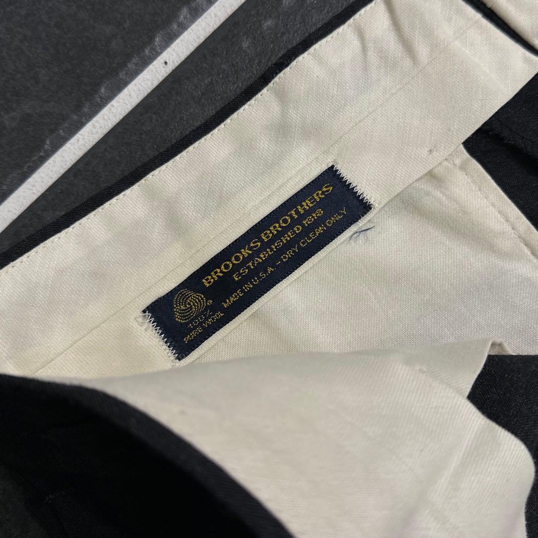 70s Brooks Brothers ワイドスラックス　極太　タロンUSA製