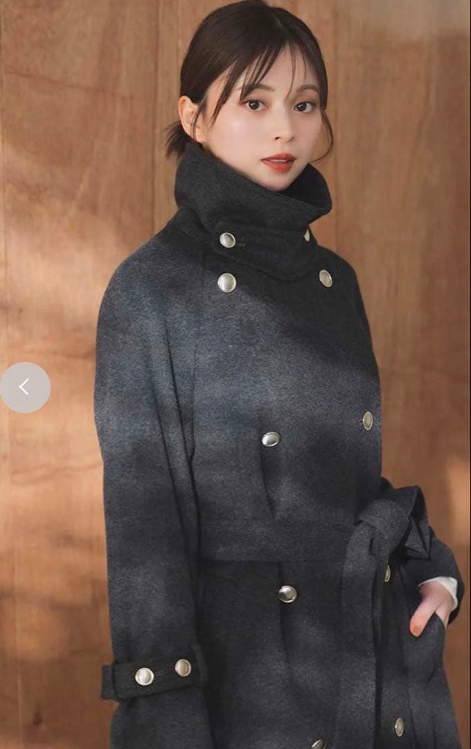 完売色♥️新作新品✨SNIDEL ウールカシミヤスタンドカラーコート✨ DGRY