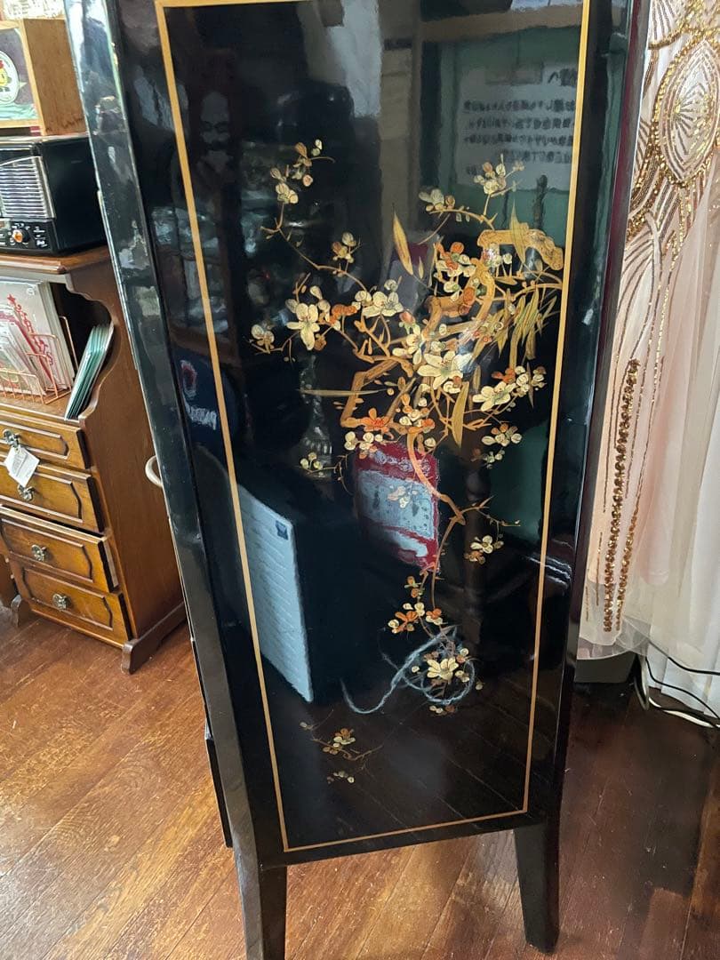 値下！中国家具 宝石棚 花鳥画　シノワズリ家具