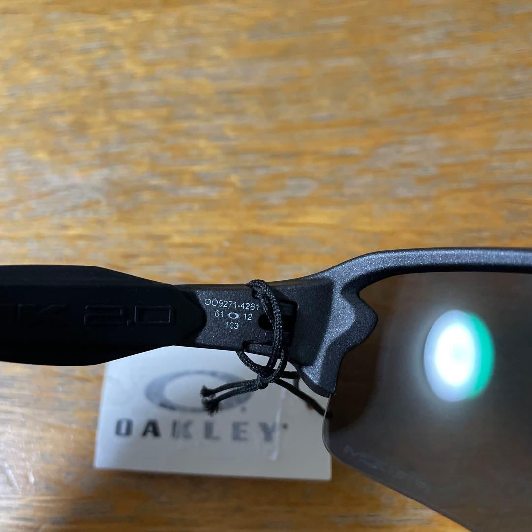 Oakley スポーツサングラス ブラックフレーム グレー