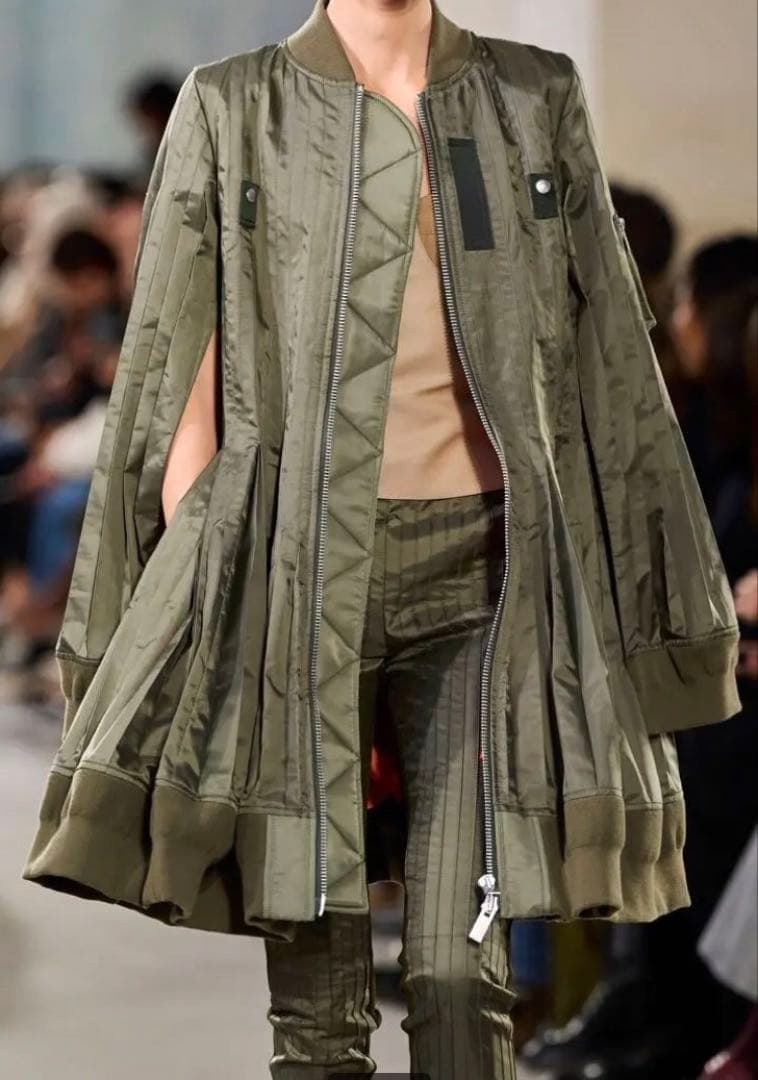 【新品未使用タグ付き】 sacai サカイプリーツ　コート　MA-1ジャケット