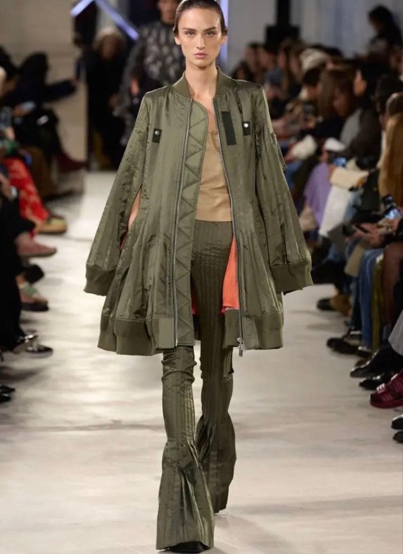 【新品未使用タグ付き】 sacai サカイプリーツ　コート　MA-1ジャケット