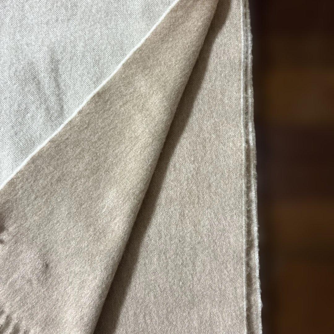 BEGG×CO リバーシブル大判ストール ベージュ ベグアンドコー