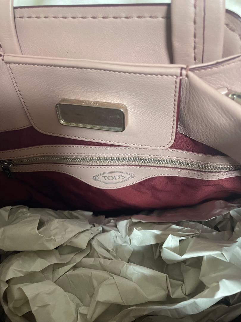 TOD’S ピンクベージュバッグ ショルダーバッグ
