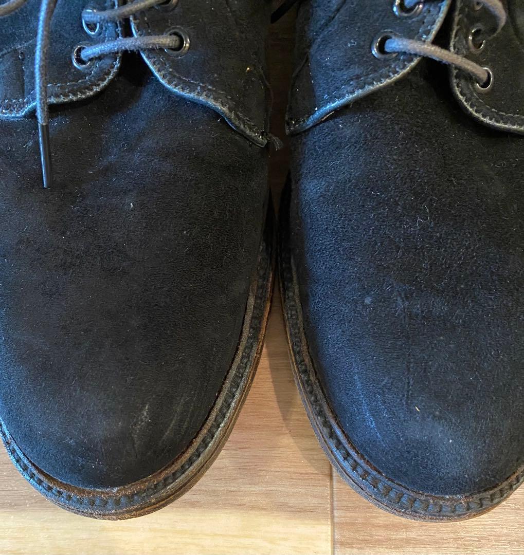 ALDEN 93037 ブラック スエード プレーントゥ US8D バリーラスト