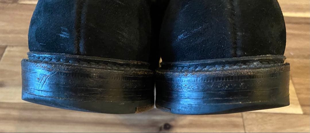 ALDEN 93037 ブラック スエード プレーントゥ US8D バリーラスト