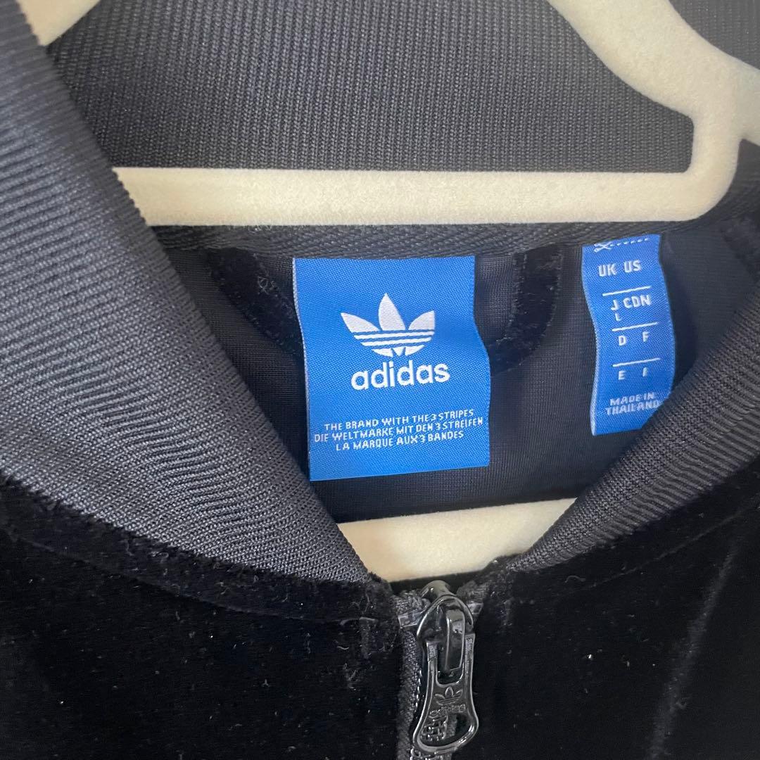 【極美品✨】adidas originals ベロアトラックジャケット ブラック