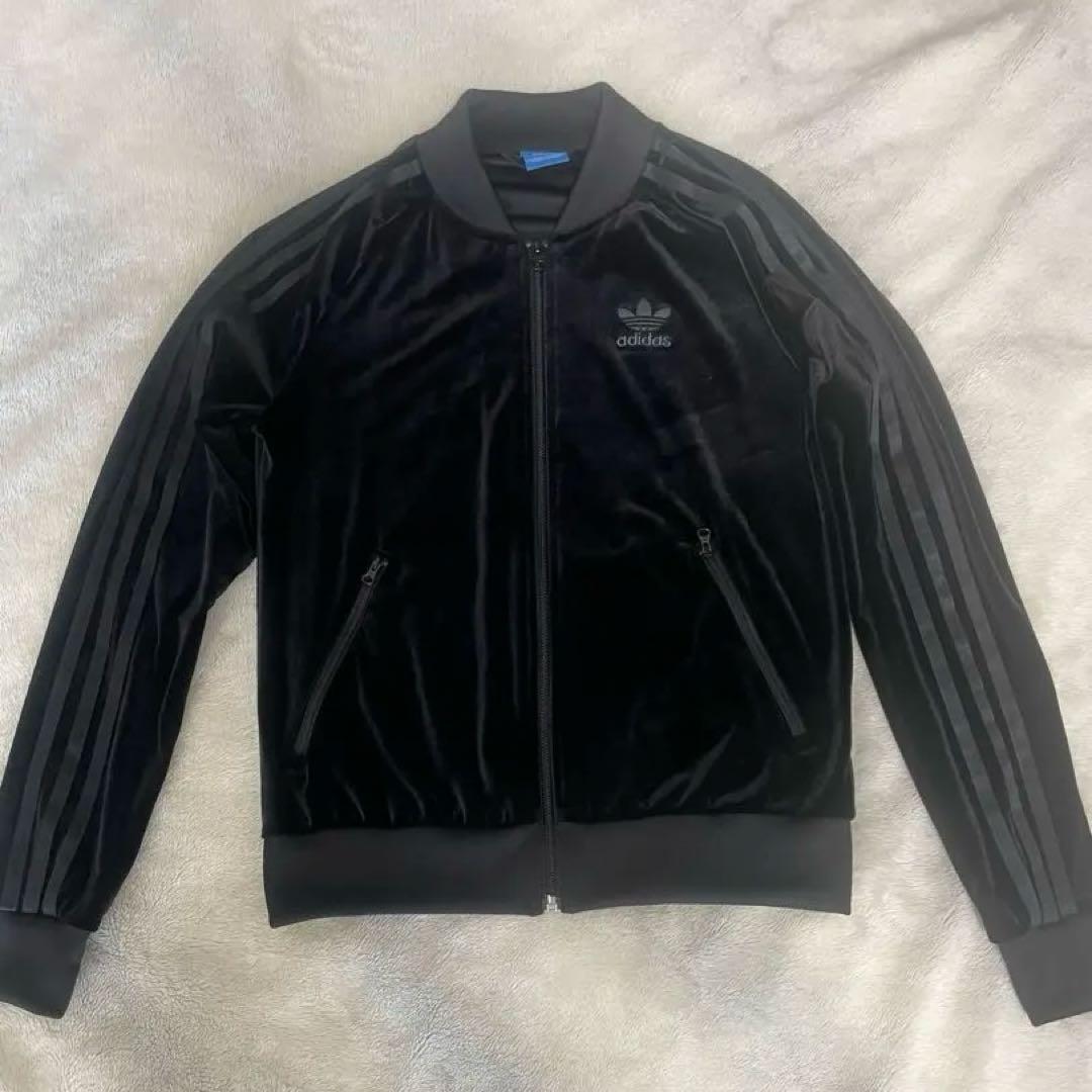 【極美品✨】adidas originals ベロアトラックジャケット ブラック