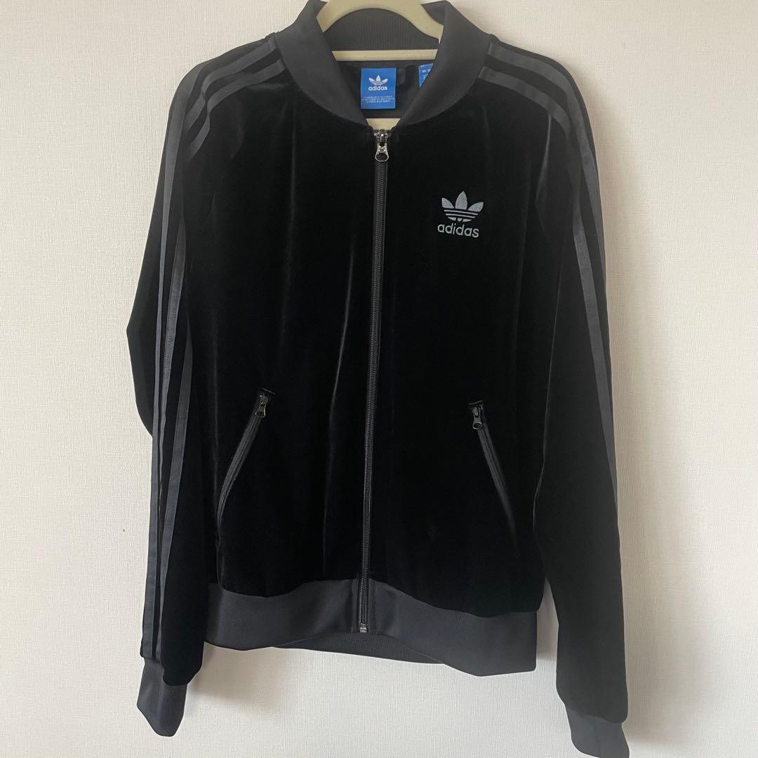 【極美品✨】adidas originals ベロアトラックジャケット ブラック