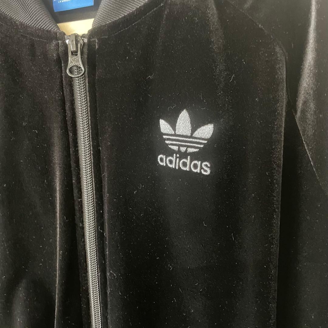 【極美品✨】adidas originals ベロアトラックジャケット ブラック