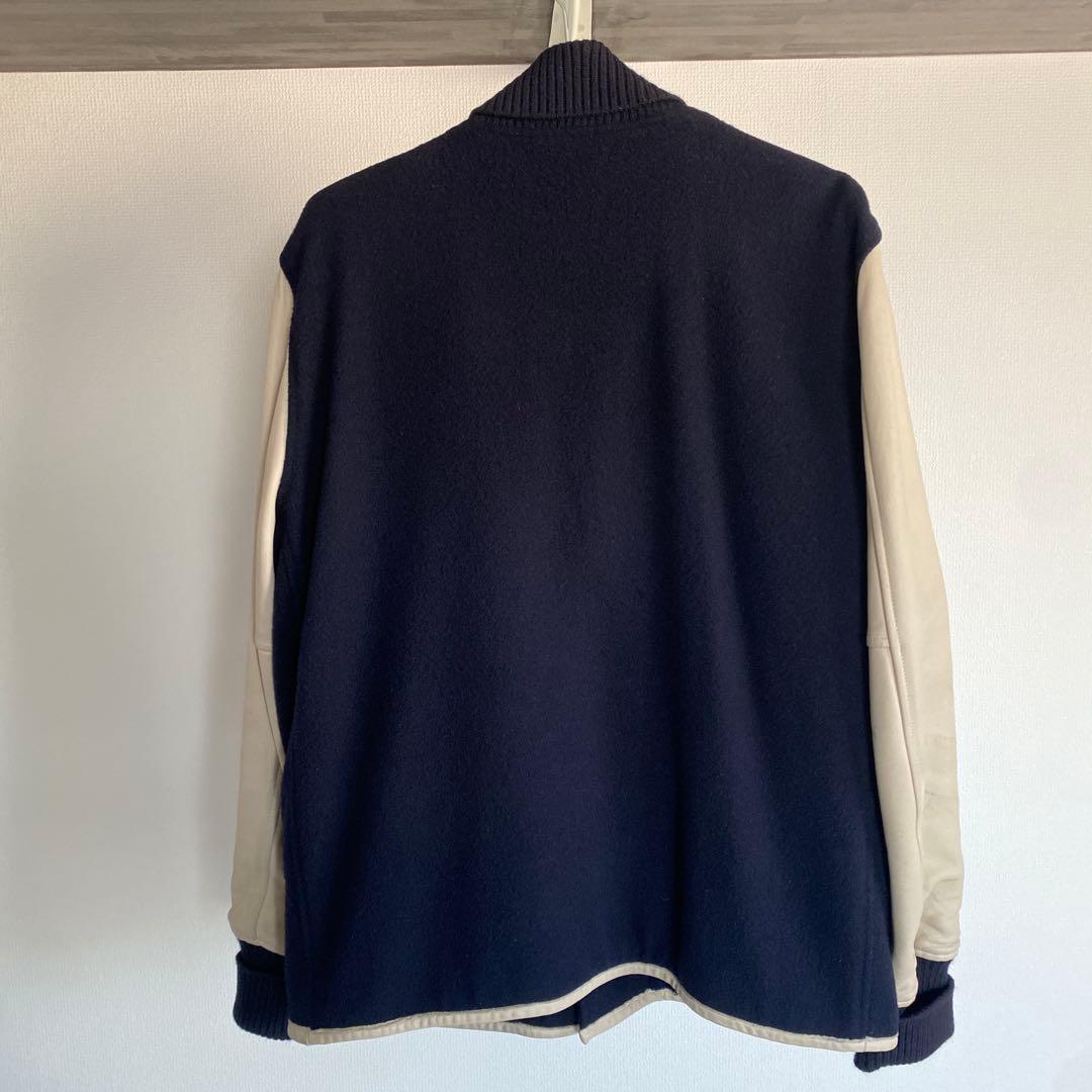 HYSTERIC GRAMOUR刺繍入りスタジャン ネイビー/アイボリー