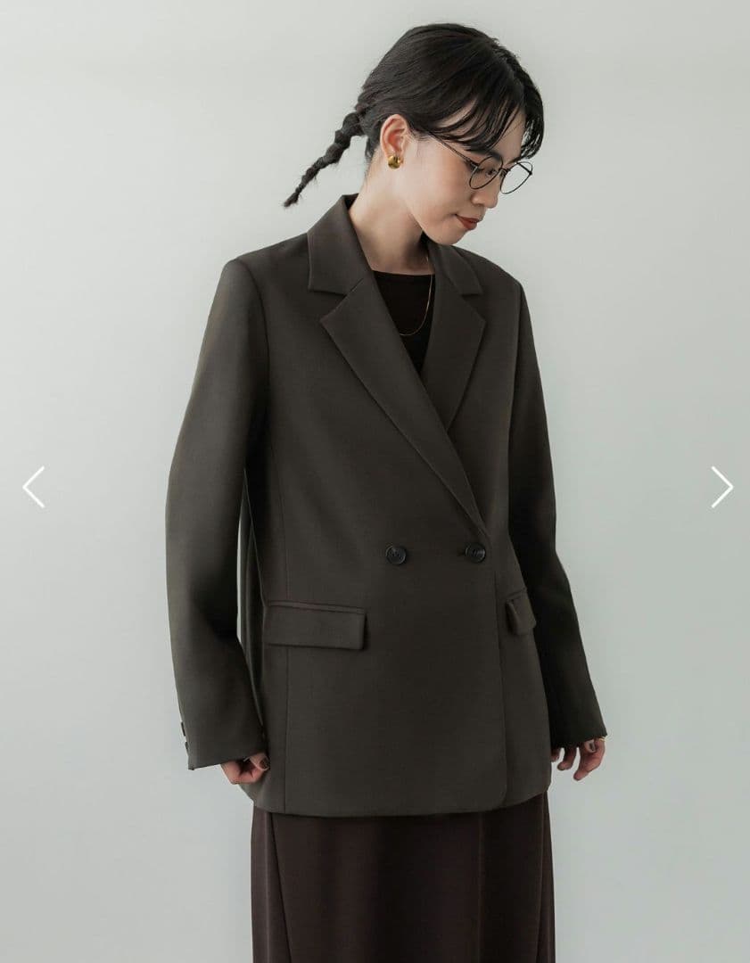 crewre ダブルテーラードジャケット olive brown サイズ1