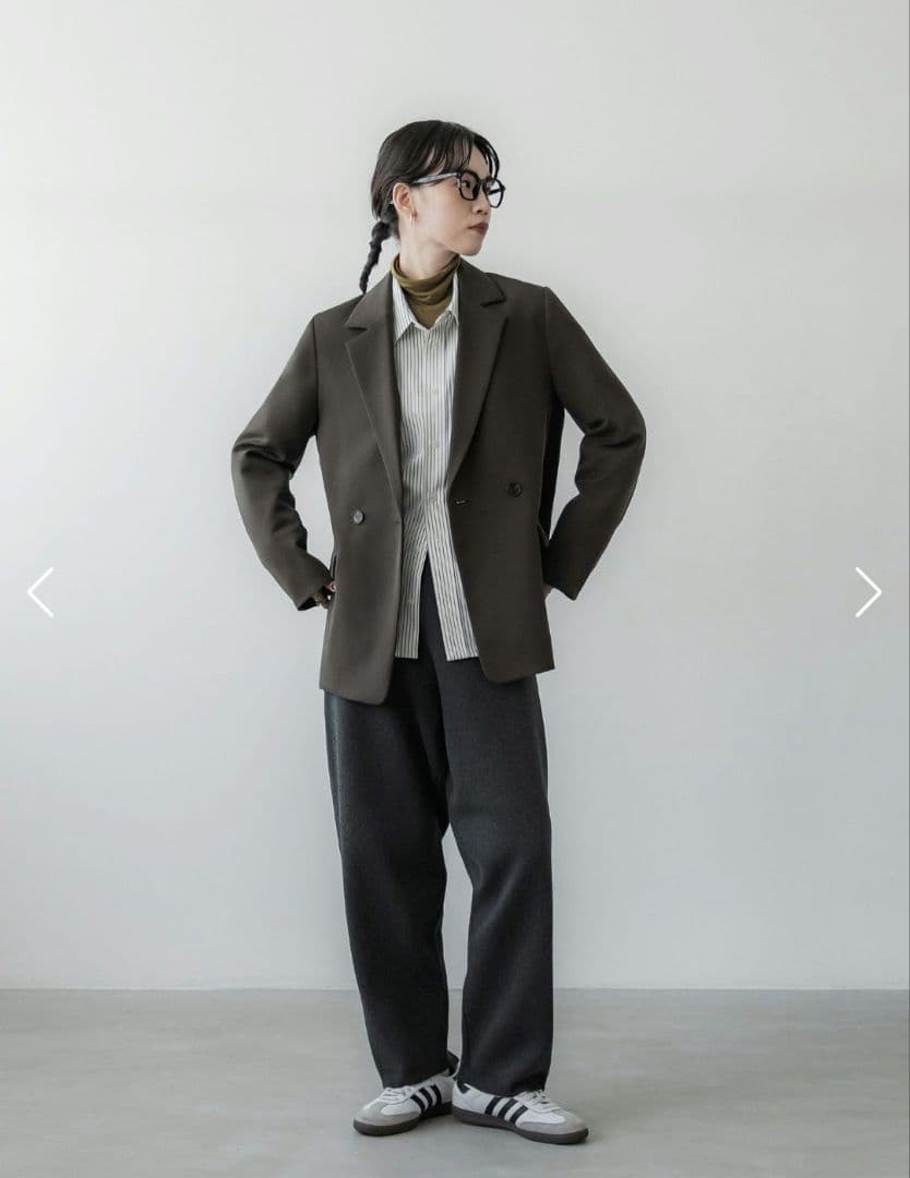 crewre ダブルテーラードジャケット olive brown サイズ1