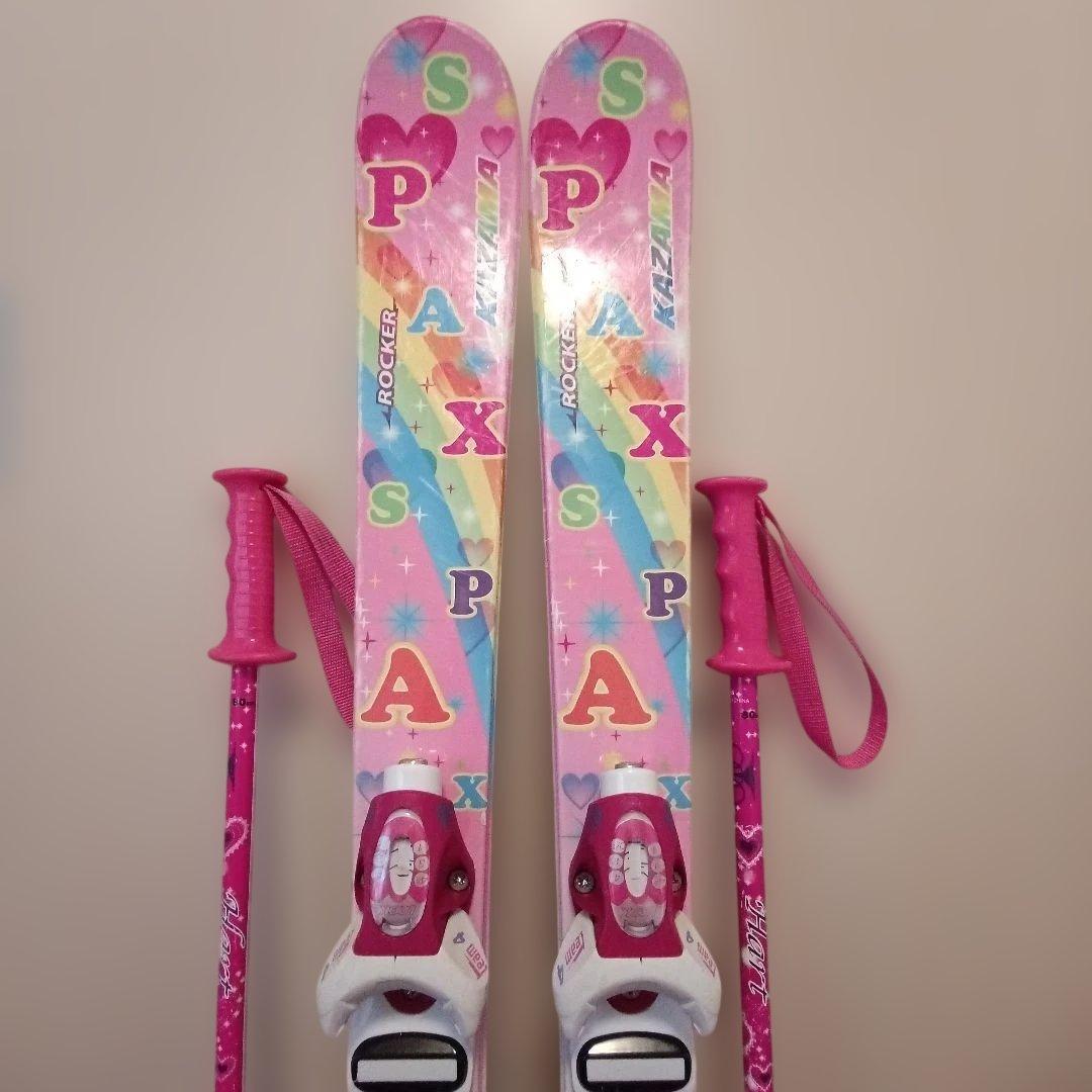 KAZAMA106cm☆ブーツ20−21.5cm☆ストック ジュニアスキー