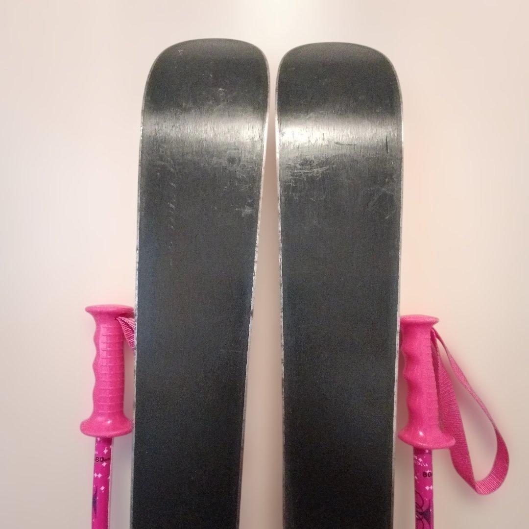 KAZAMA106cm☆ブーツ20−21.5cm☆ストック ジュニアスキー