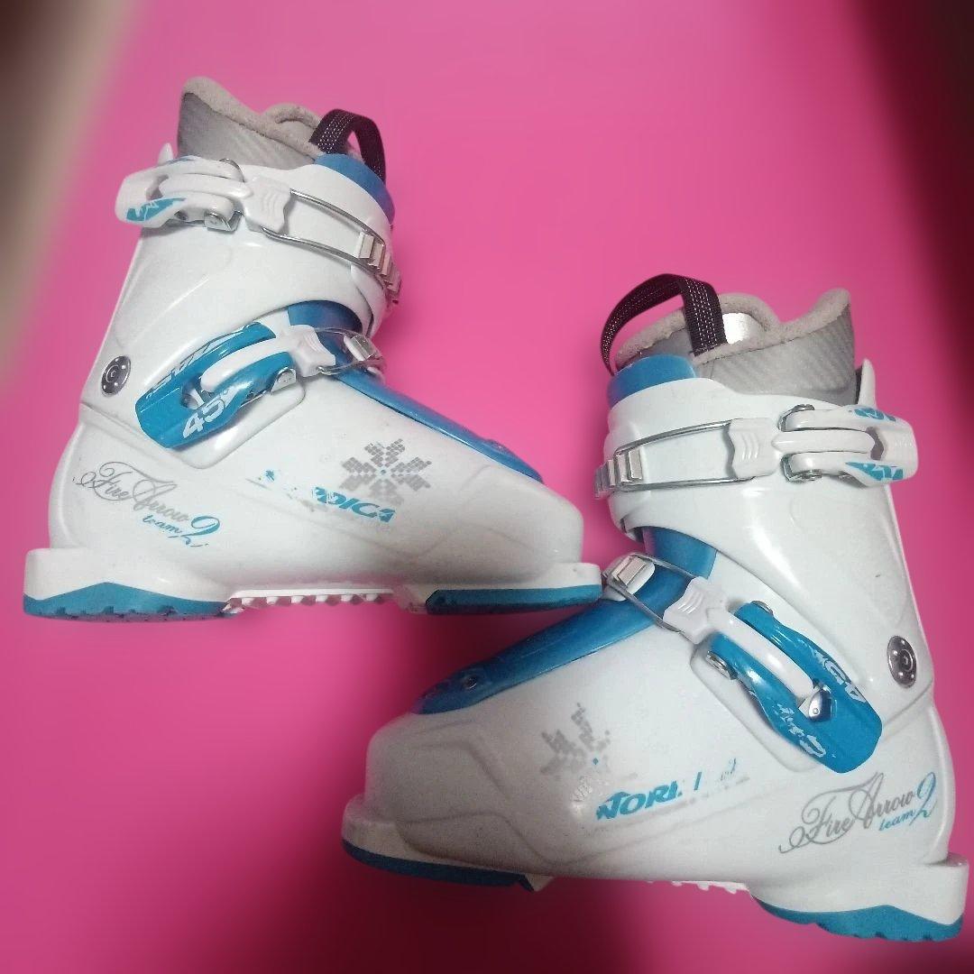 KAZAMA106cm☆ブーツ20−21.5cm☆ストック ジュニアスキー