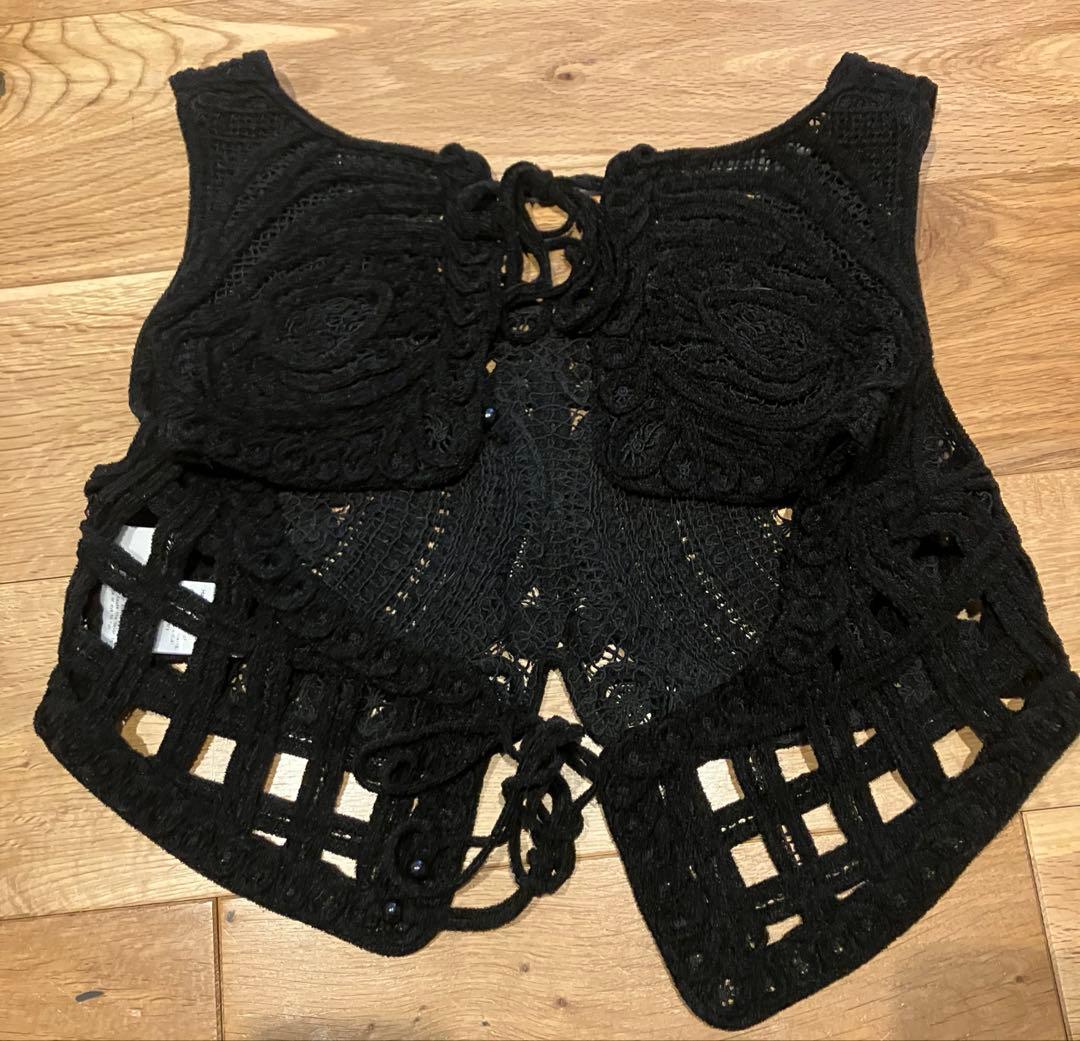 【美品】Mame Kurogouchgi コード刺繍ベスト　22FW