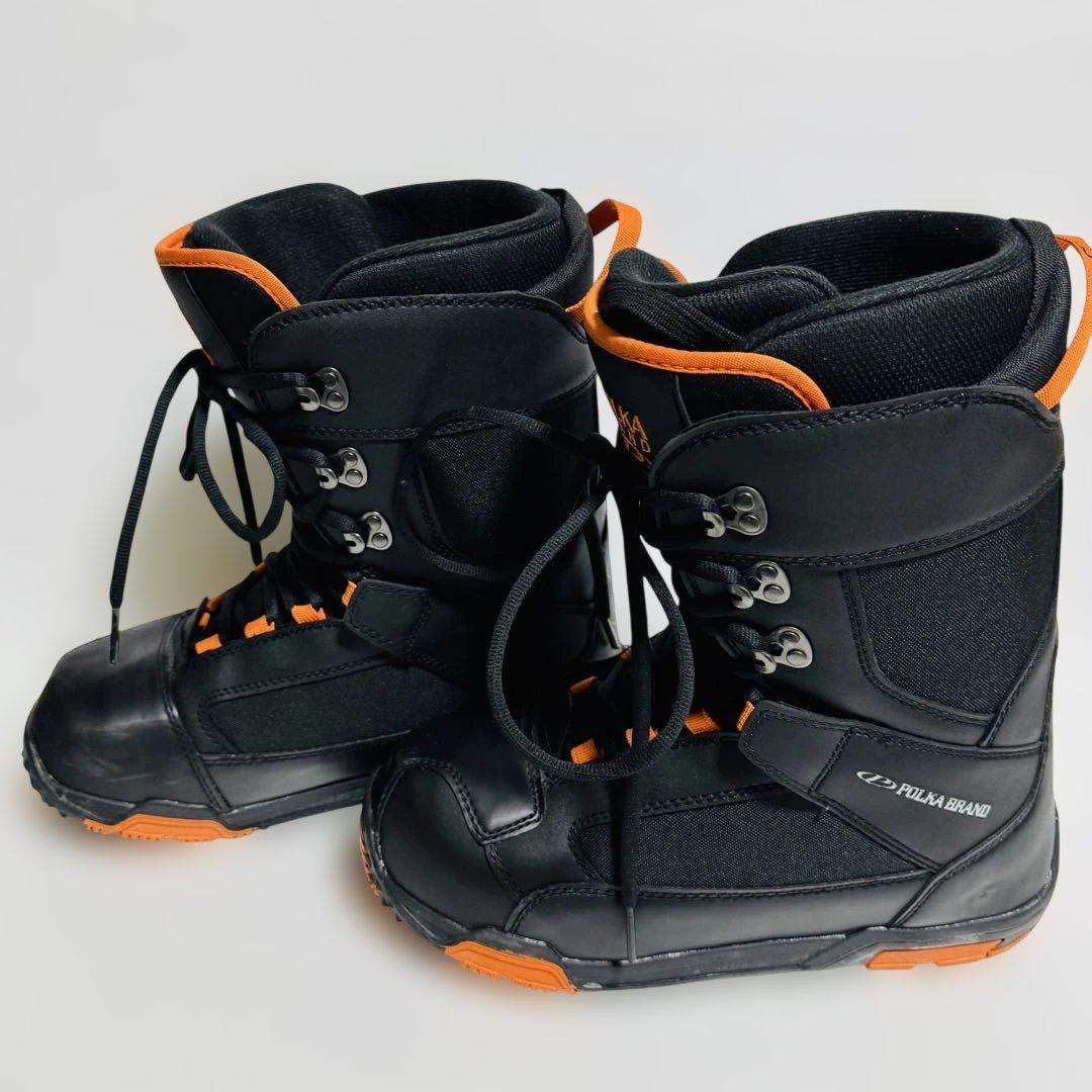 27.5cm POLKA GRAND スノーボードブーツ ブラック/オレンジ