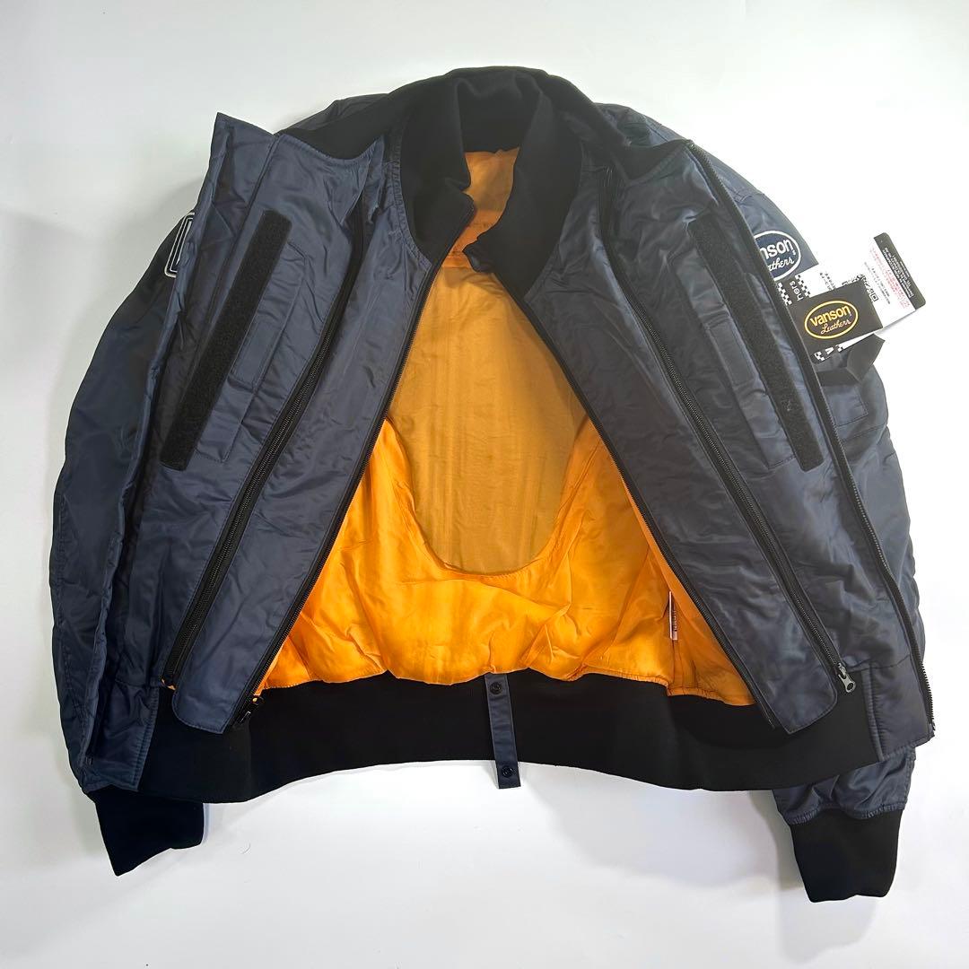 VANSON VSE25102W 販路限定 MA-1 ナイロン ジャケット L