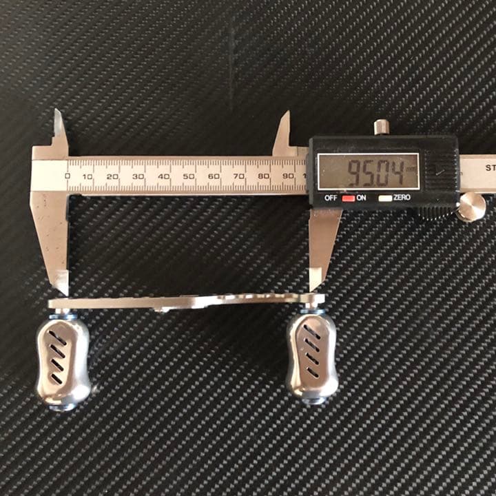 軽量ベイトリール用アルミハンドル アルミハンドルノブ フルセット　ガンメタ