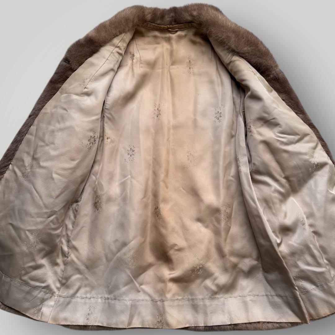 本毛皮☆デミバフミンク MINK ファーコート なめし柔らか◎ 毛艶◎ 11号