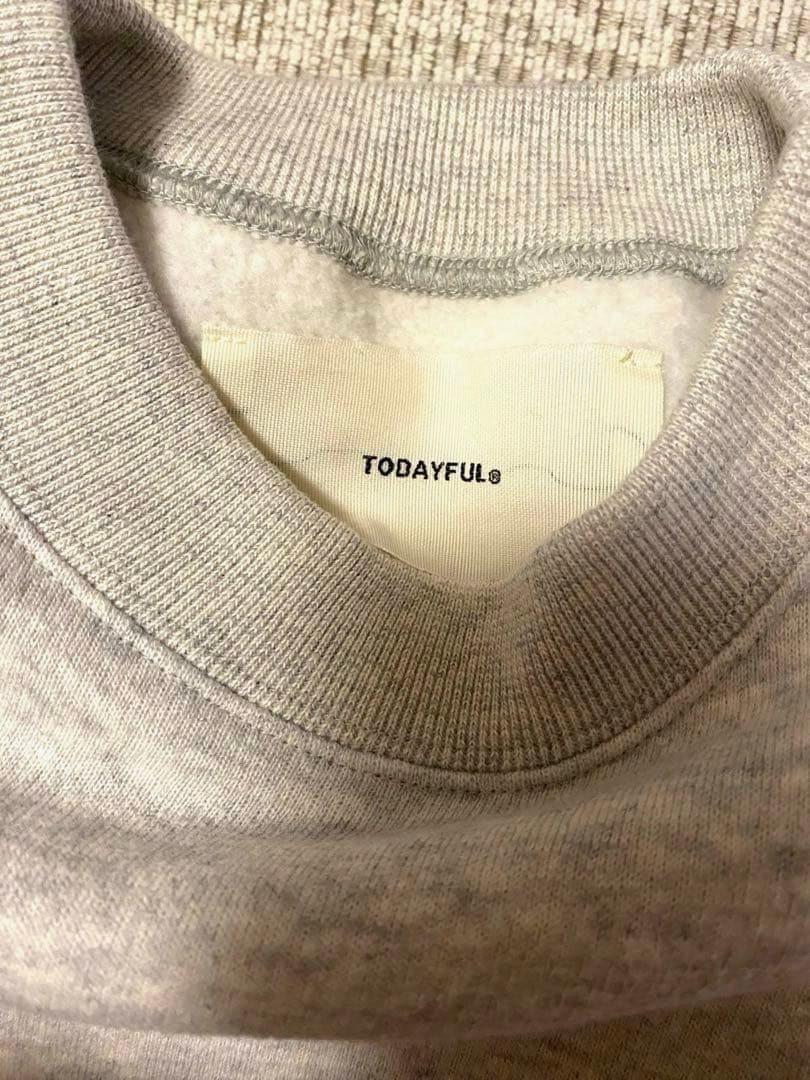 TODAYFUL Cotton Brushed Sweat ライトグレー