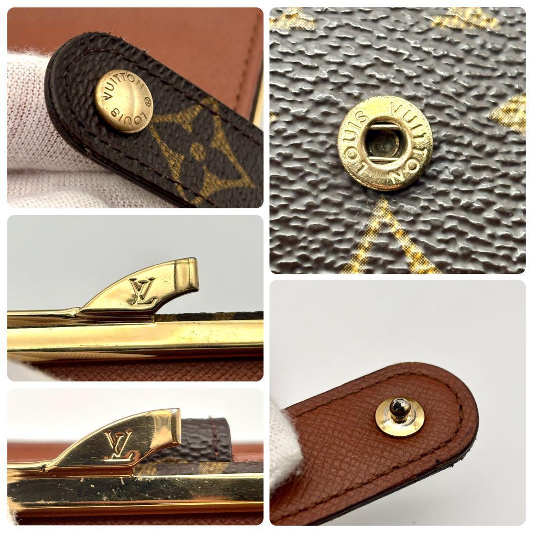 ルイヴィトン 二つ折り財布 モノグラム ヴィエノワ がま口 小型 レディース