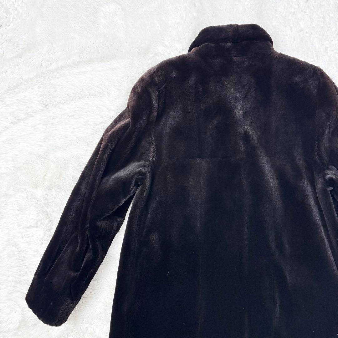 【極良品】サガミンク　SAGA MINK 毛皮コート　銀タグ　F ブラウン