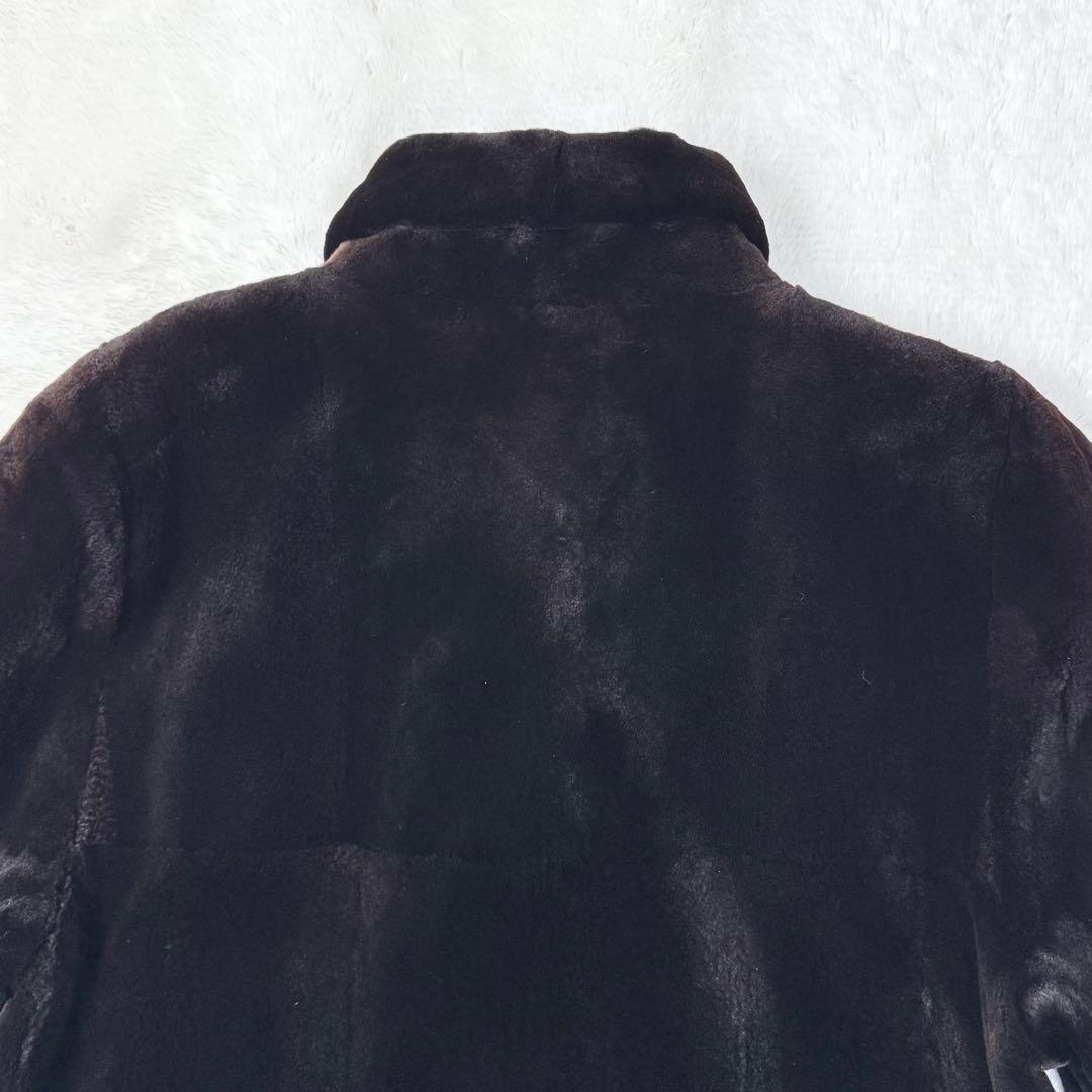 【極良品】サガミンク　SAGA MINK 毛皮コート　銀タグ　F ブラウン