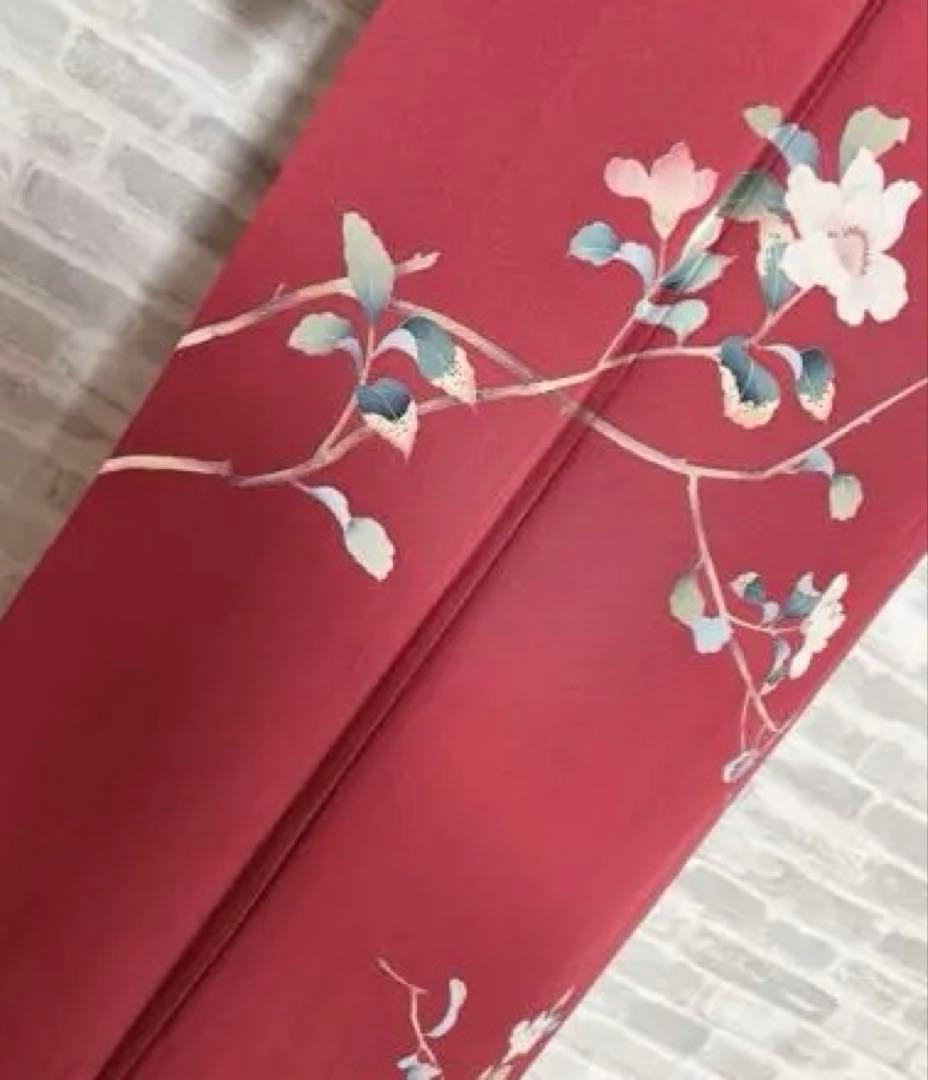 ★最終お値下げ★訪問着　フルセット　友禅　椿　蕾　赤