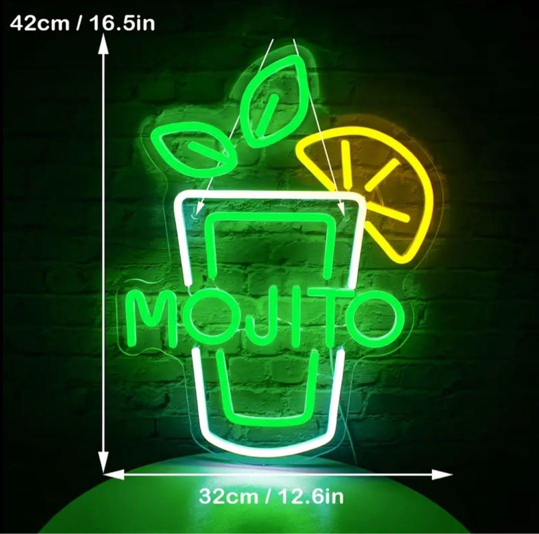 カクテル モヒート cuban キューバ お酒 ネオンサイン 看板 BAR 飲食