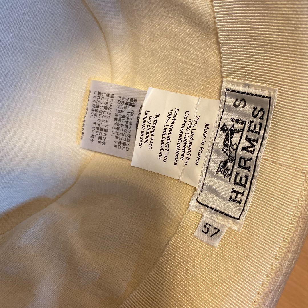 スパク⭐︎エルメス 帽子 ハット リネン&シルク 57