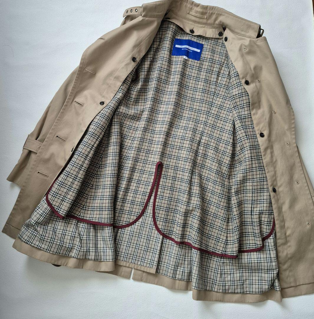 美品✨バーバリーブルーレーベル　トレンチコート　ノバチェック　ミドル丈　38