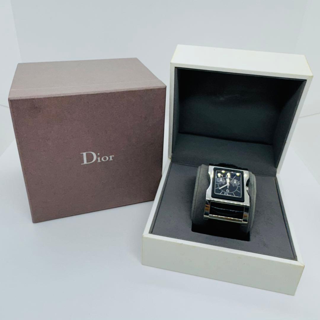 ✨Dior✨ディオール✨CD✨クロノグラフ✨ブラック✨シルバー✨メンズ✨腕時計✨