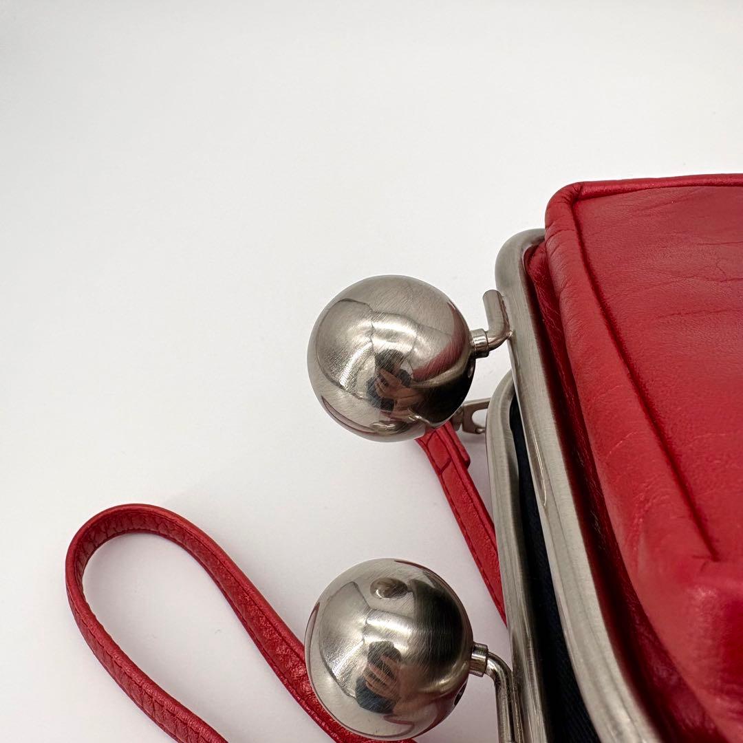 美品 カワカワ ミニショルダーバッグ がま口 スクエア ポシェット レアカラー