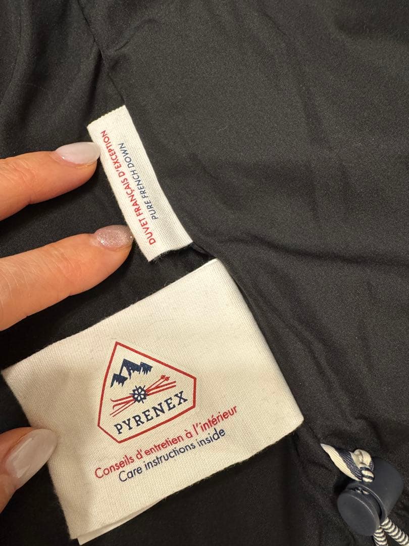 PYRENEX ブラック ダウンベスト Sサイズ 男女兼用