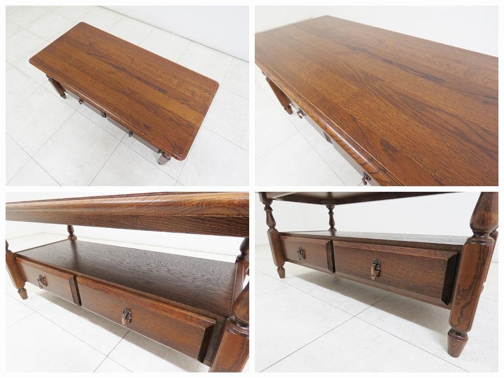 ★美品★三越家具 カントリーハウス ブルージュ■引出付センターテーブル■17万