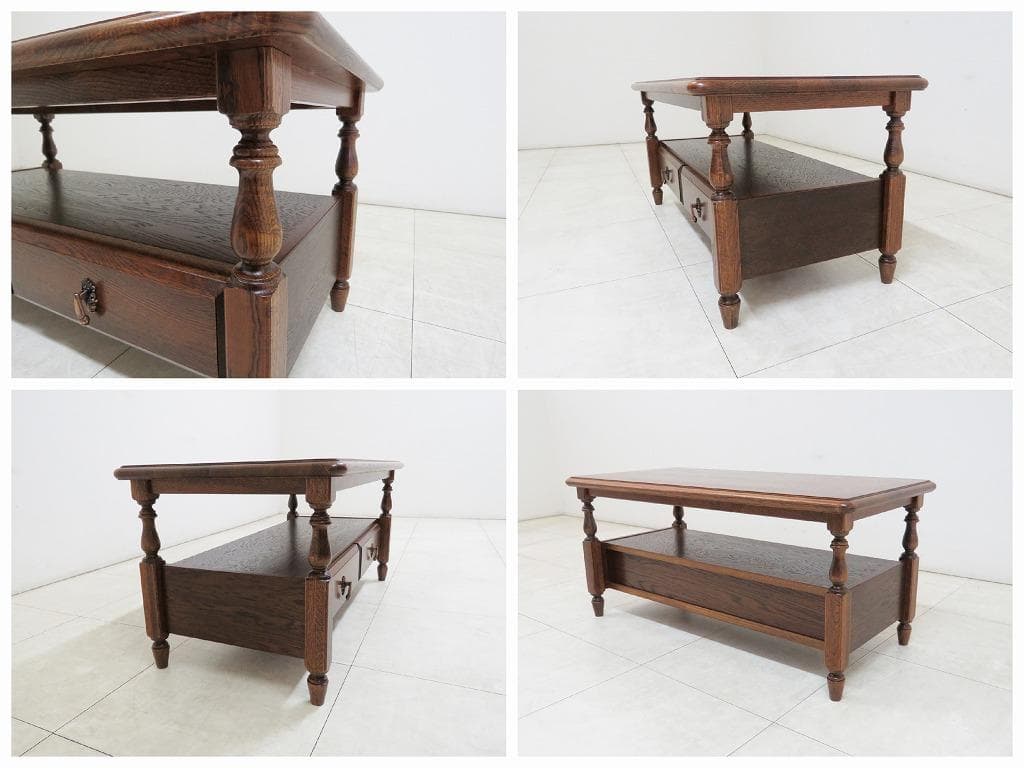 ★美品★三越家具 カントリーハウス ブルージュ■引出付センターテーブル■17万