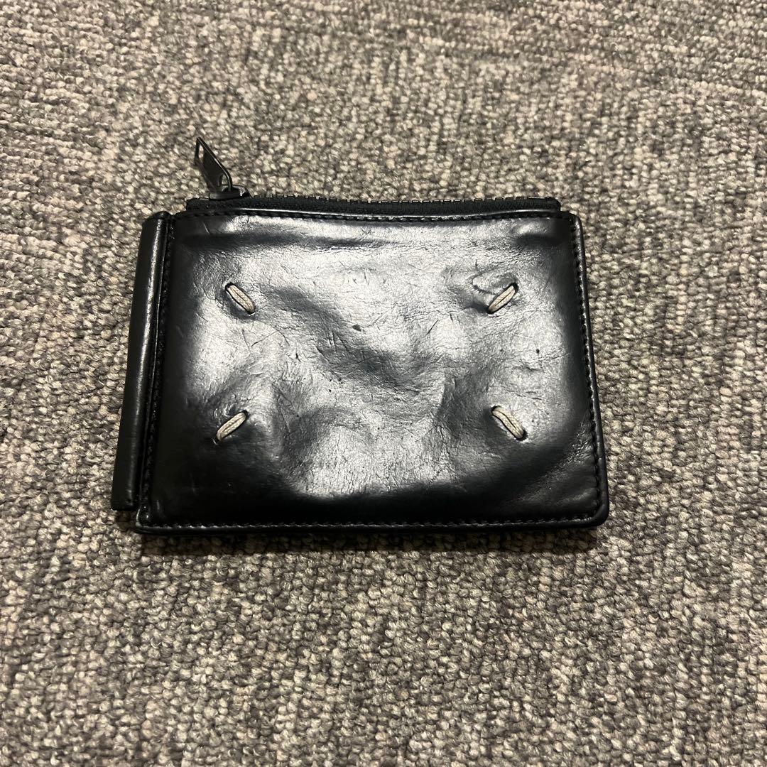 Maison Margielaブラックレザー マネークリップ