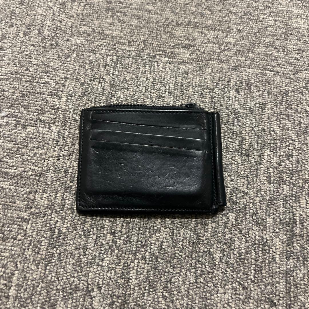 Maison Margielaブラックレザー マネークリップ