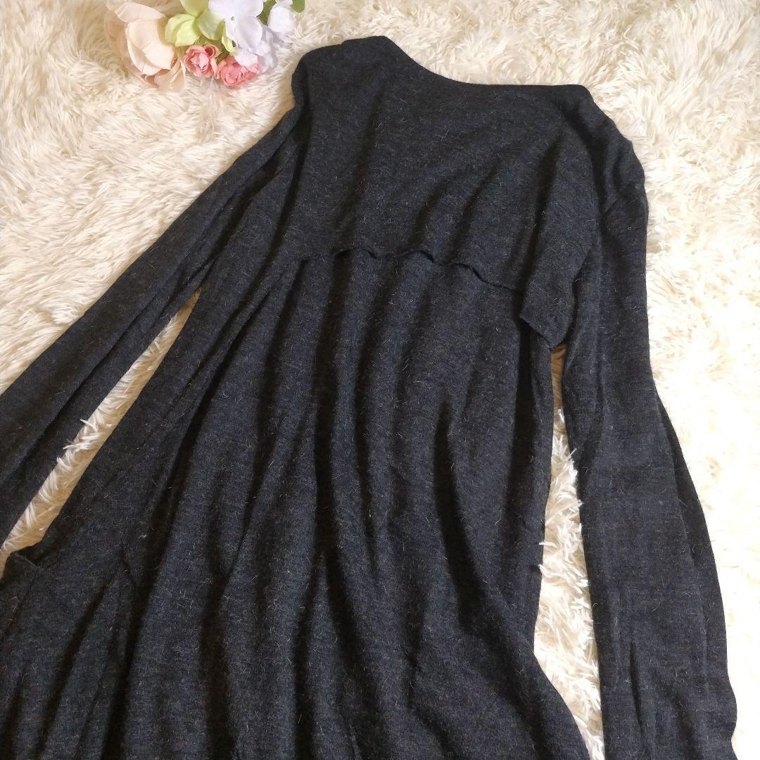 良品　Y's（ワイズ）変形デザインワンピース ブラックグレー　M