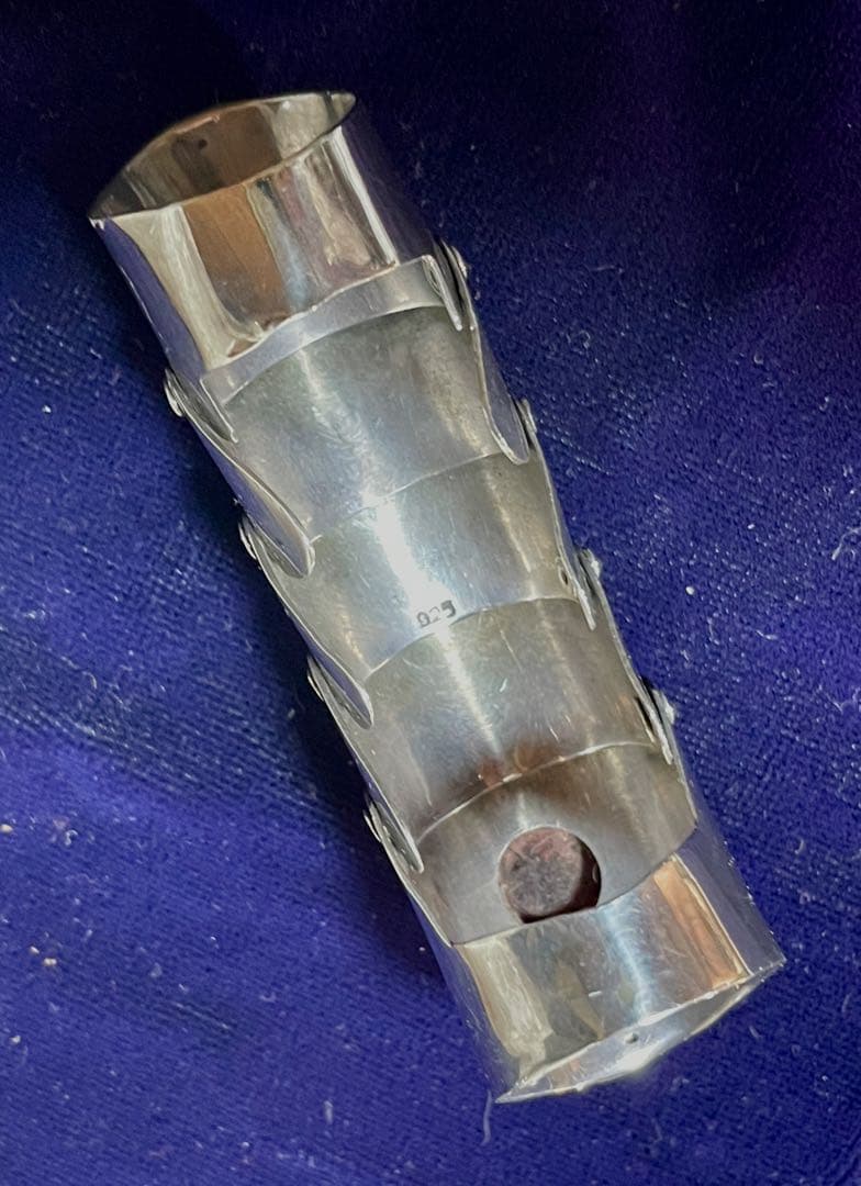 シルバー925 アーマーリング ガーネット付き刻印あり#15