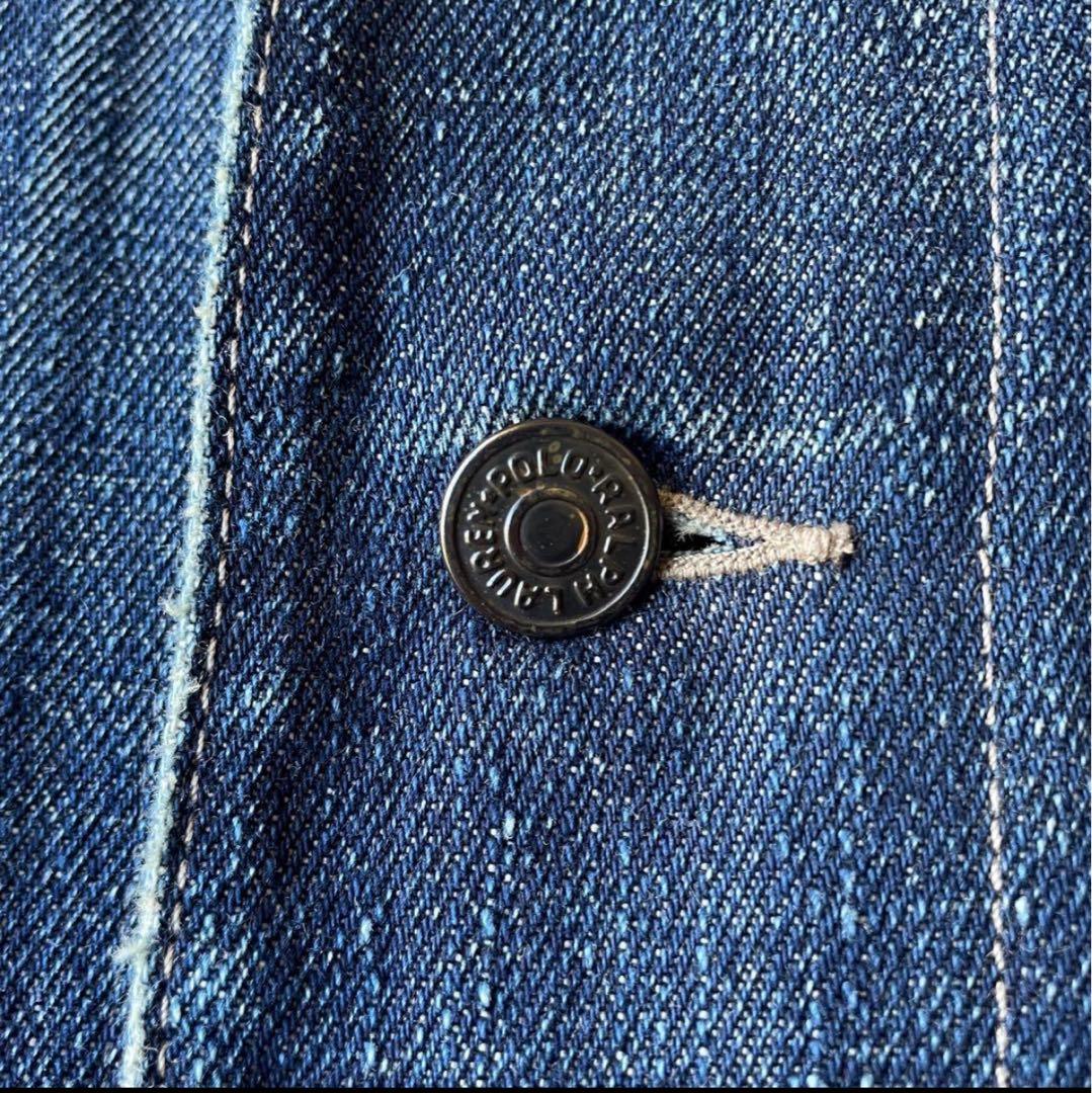 Polo by Ralph Lauren デニム カバーオール 裏地チェック M