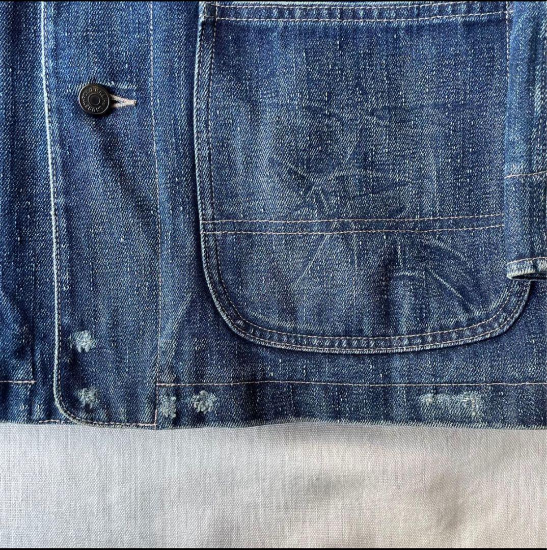 Polo by Ralph Lauren デニム カバーオール 裏地チェック M