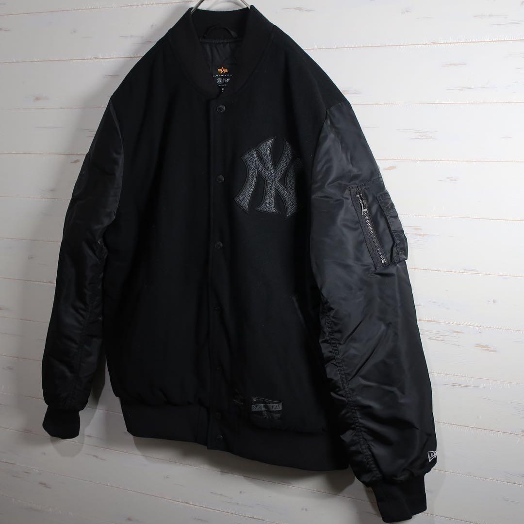 【レア】ALPHA NEW ERA ヤンキース MA-1 スタジャン XL 黒.