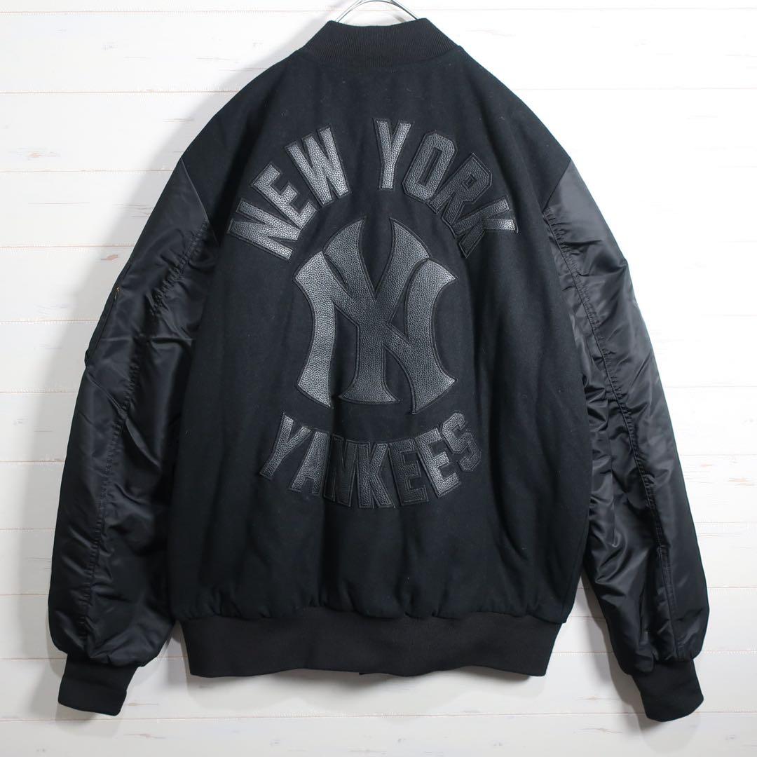 【レア】ALPHA NEW ERA ヤンキース MA-1 スタジャン XL 黒.