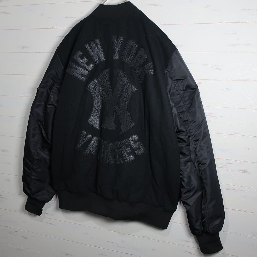 【レア】ALPHA NEW ERA ヤンキース MA-1 スタジャン XL 黒.