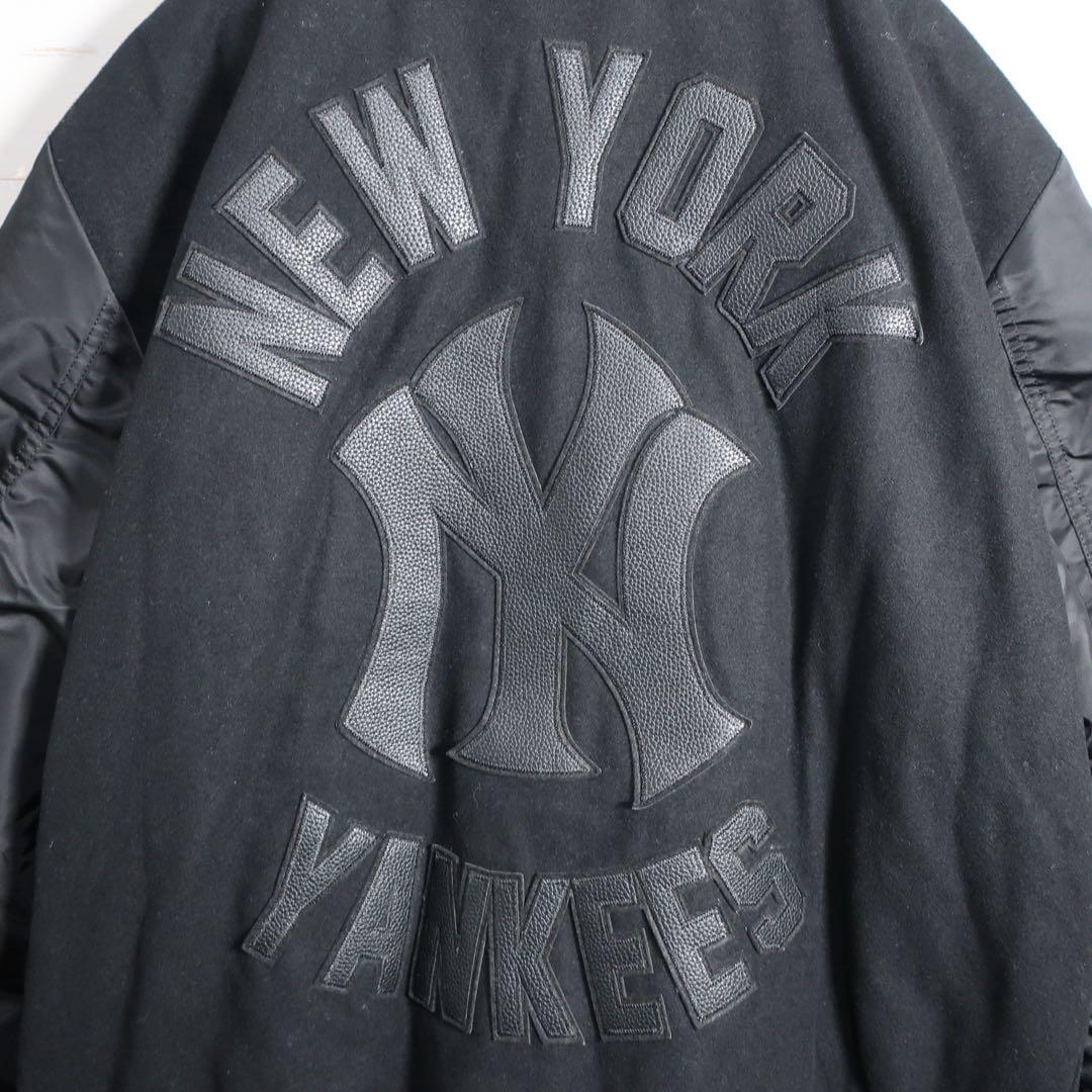 【レア】ALPHA NEW ERA ヤンキース MA-1 スタジャン XL 黒.